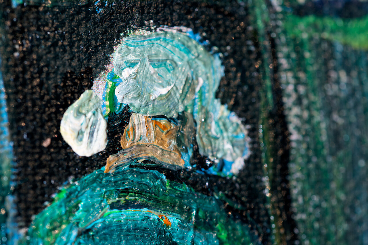 The Cottage Van Gogh reproduction detail
