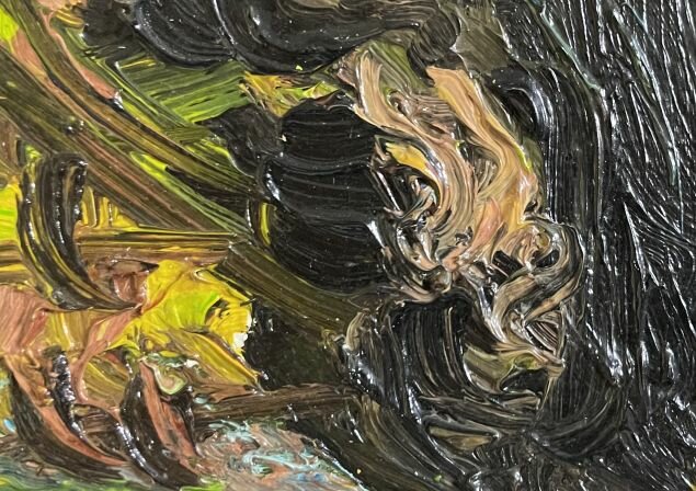 The Sower by Cees van Loon, Van Gogh replica detail