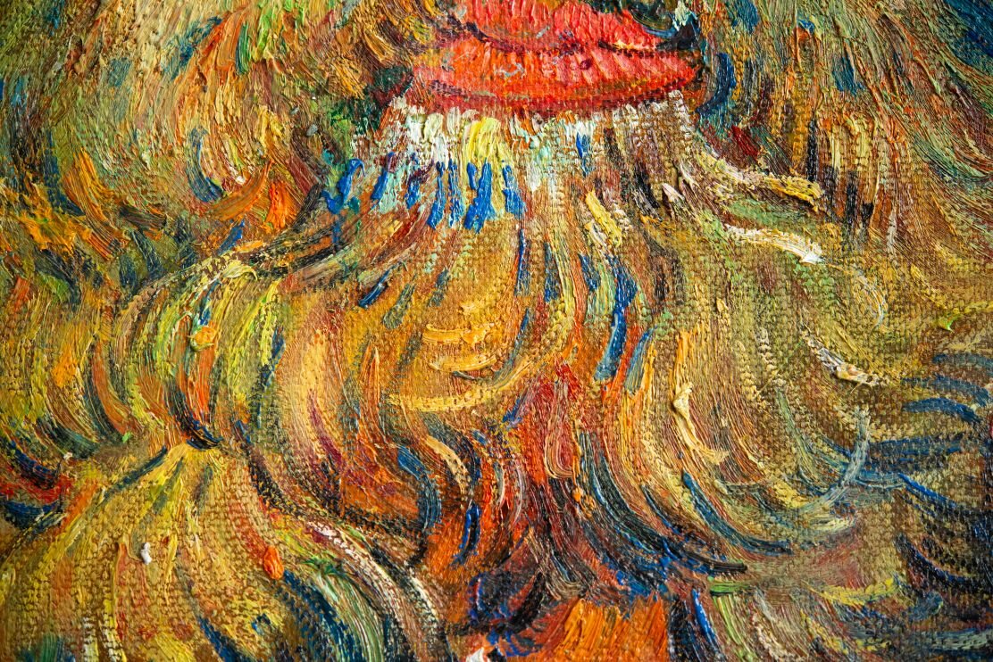 Portrait of the Postman Joseph Roulin Kr&ouml;ller-M&uuml;ller Van Gogh replica detail