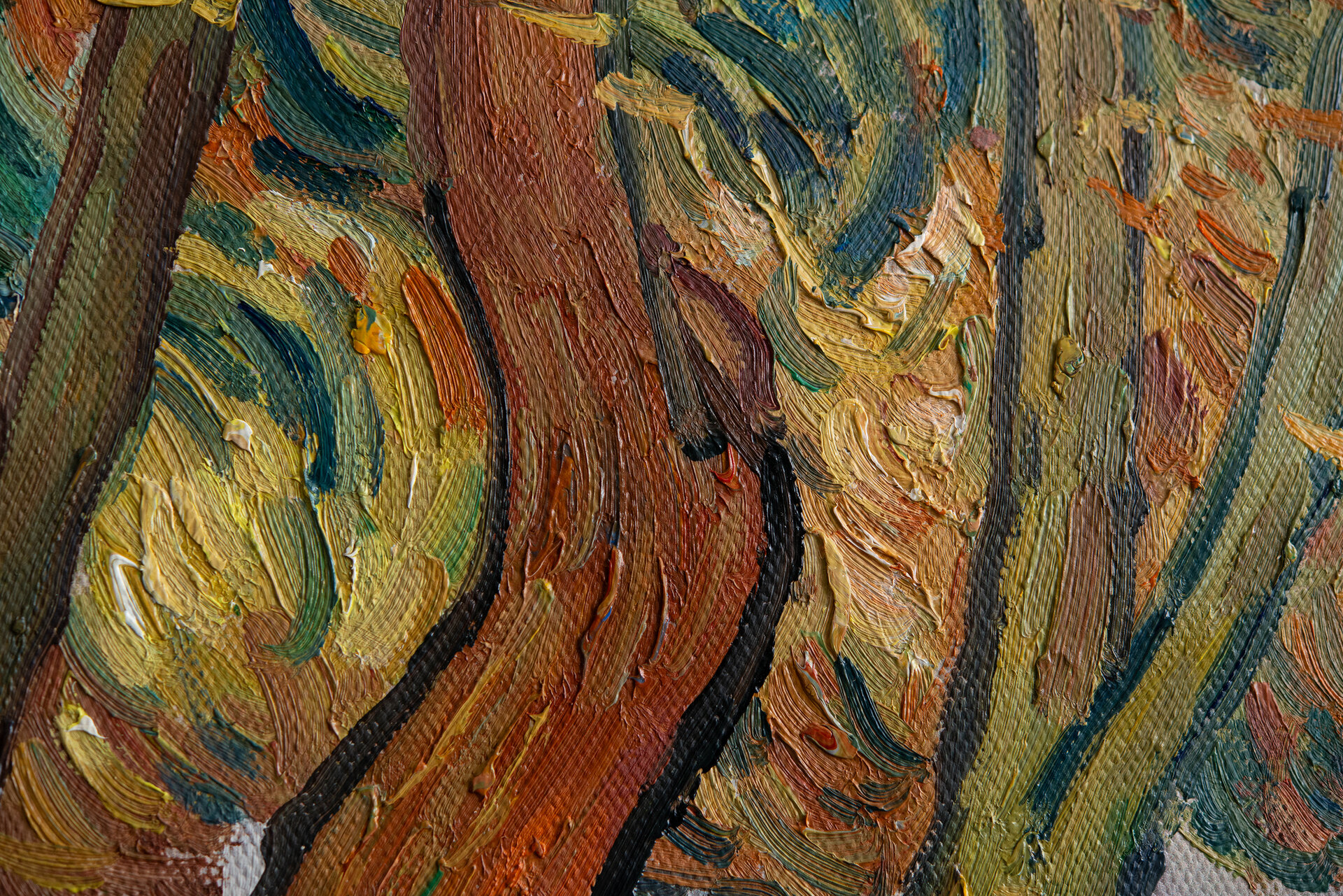 Leaf-Fall Van Gogh replica detail