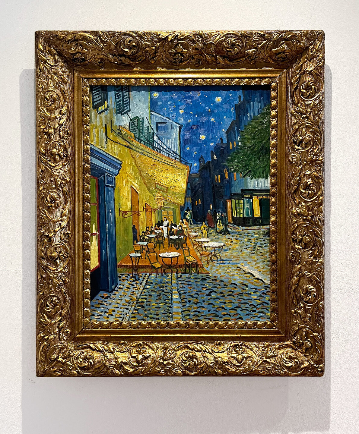 Cafe Terrace Vincent van Gogh replica framed