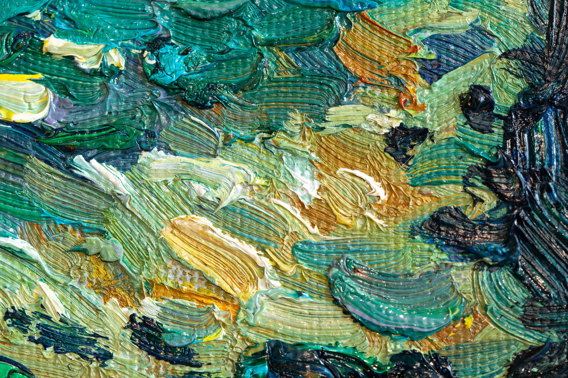 Undergrowth Van Gogh reproduction detail