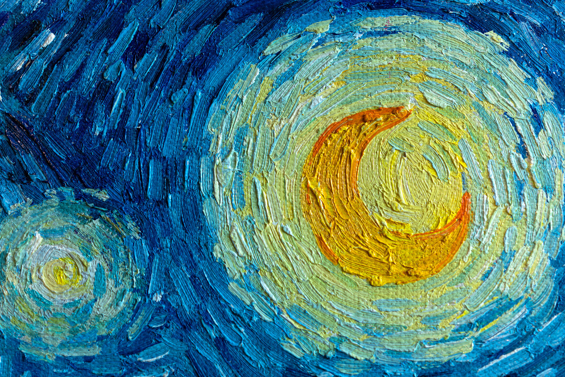 detail Starry Night Van Gogh framed replica