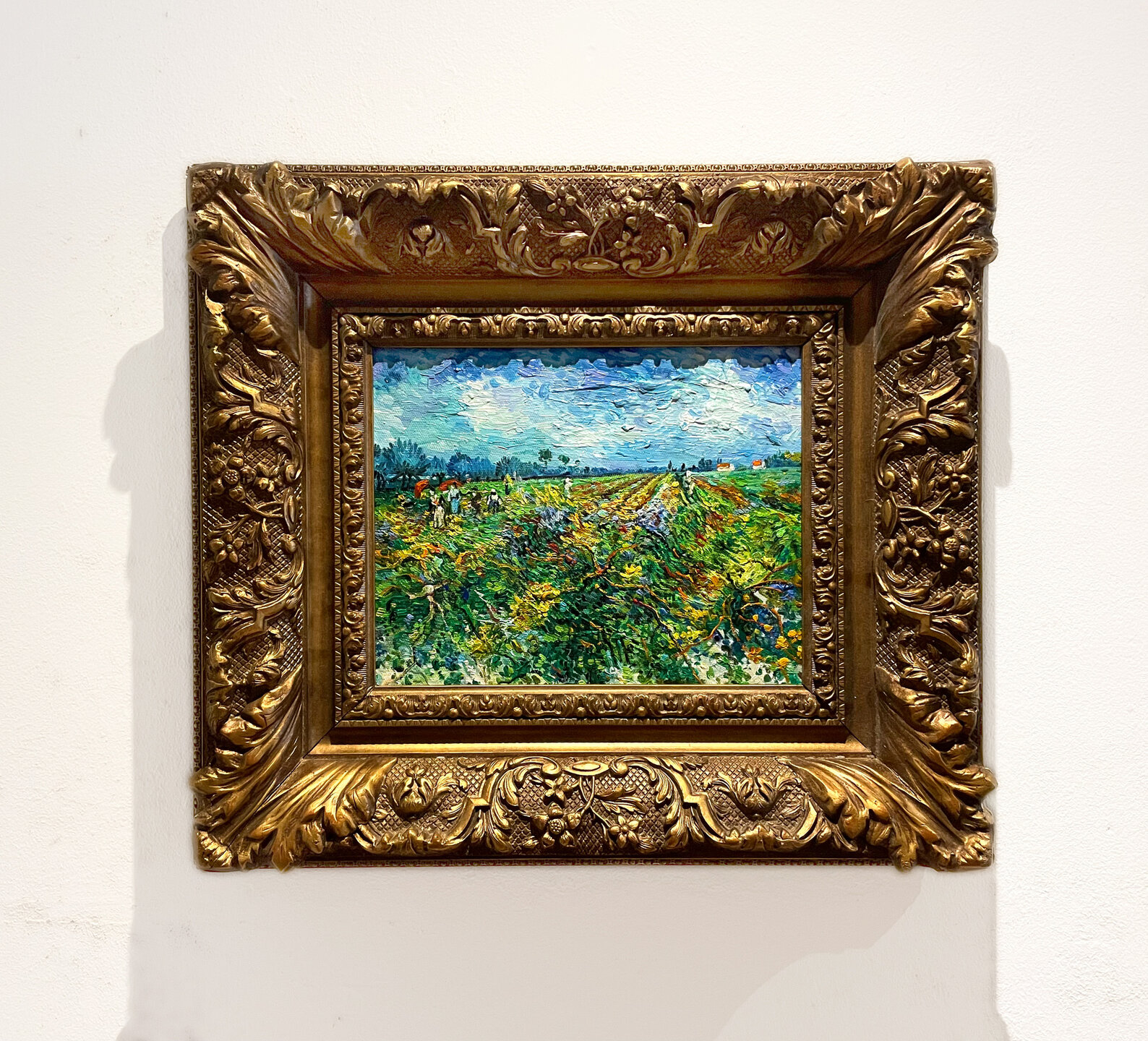 The Green Vineyard framed Van Gogh replica