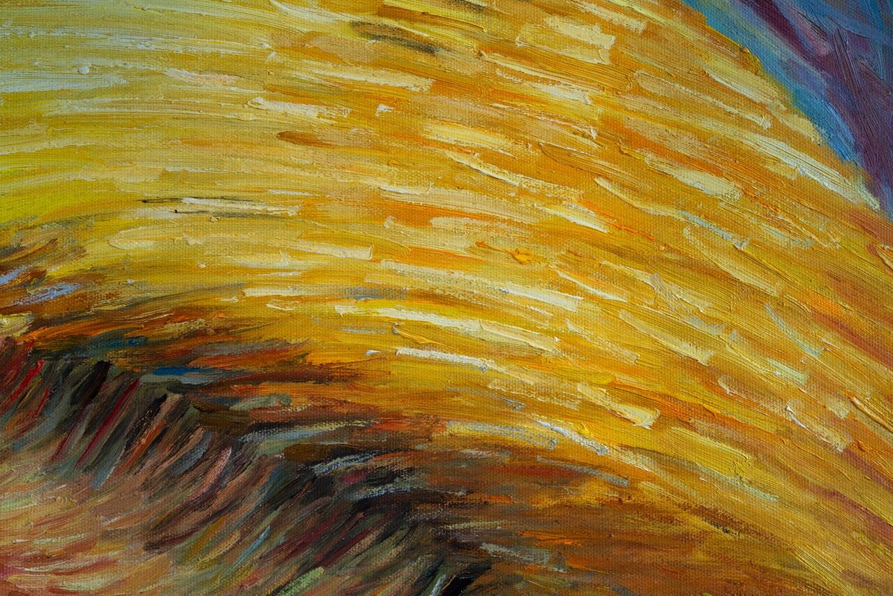 detail Self-Portrait with Straw Hat Van Gogh reproduction