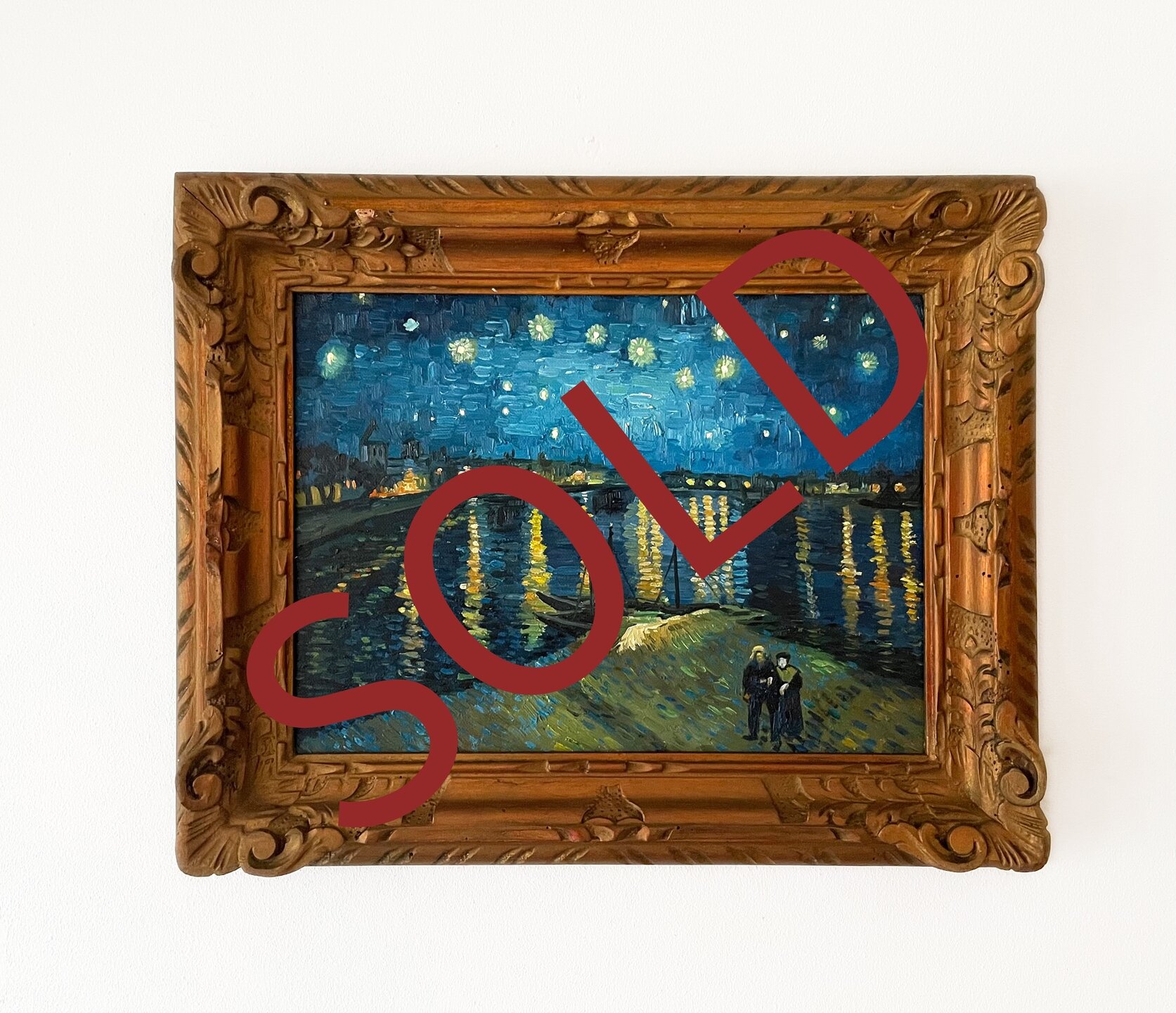 Starry Night over the Rhone reproduction framed