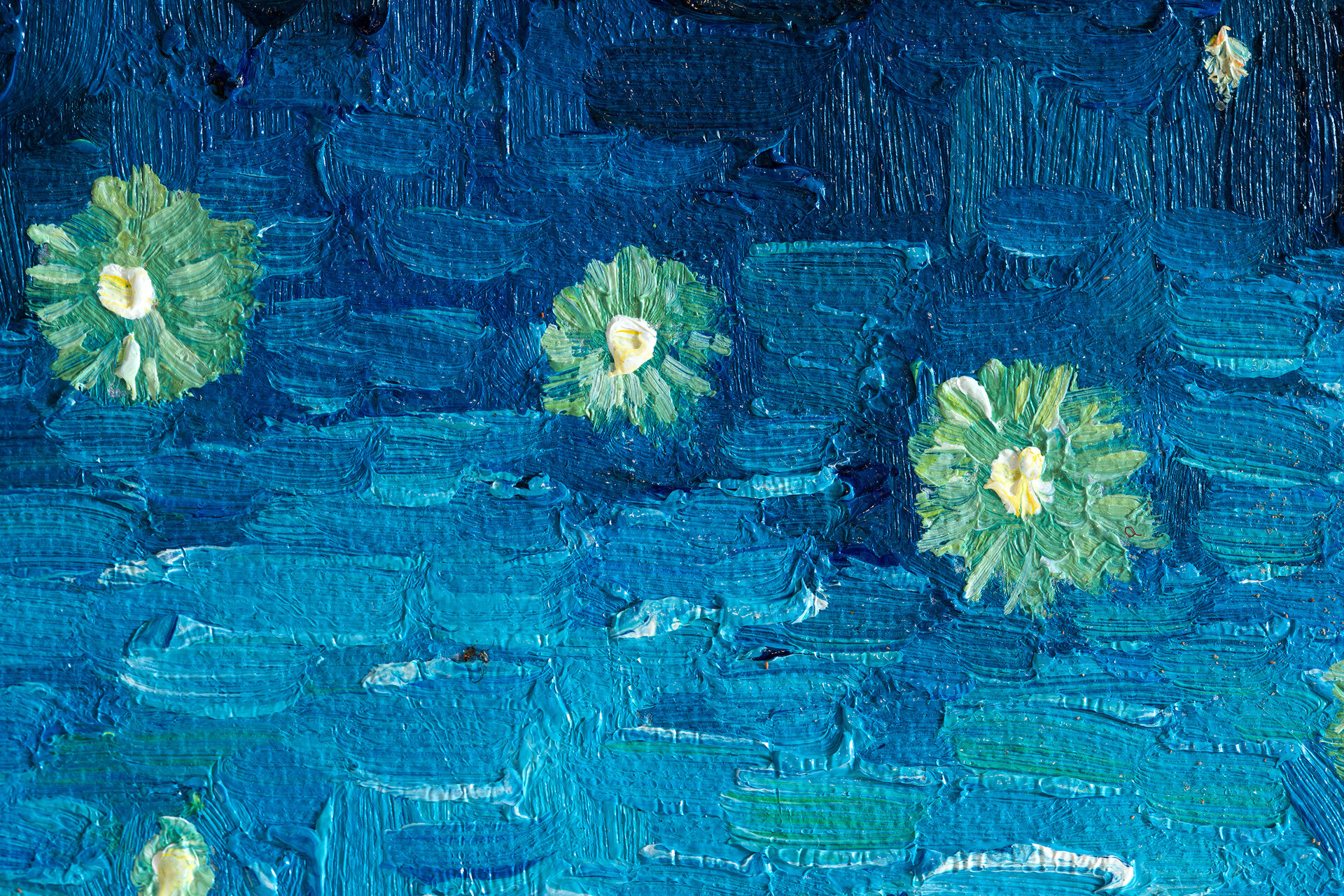 detail Starry Night over the Rhone replica 
