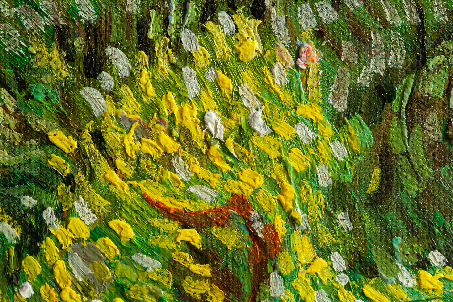 Olive Orchard Van Gogh replica detail