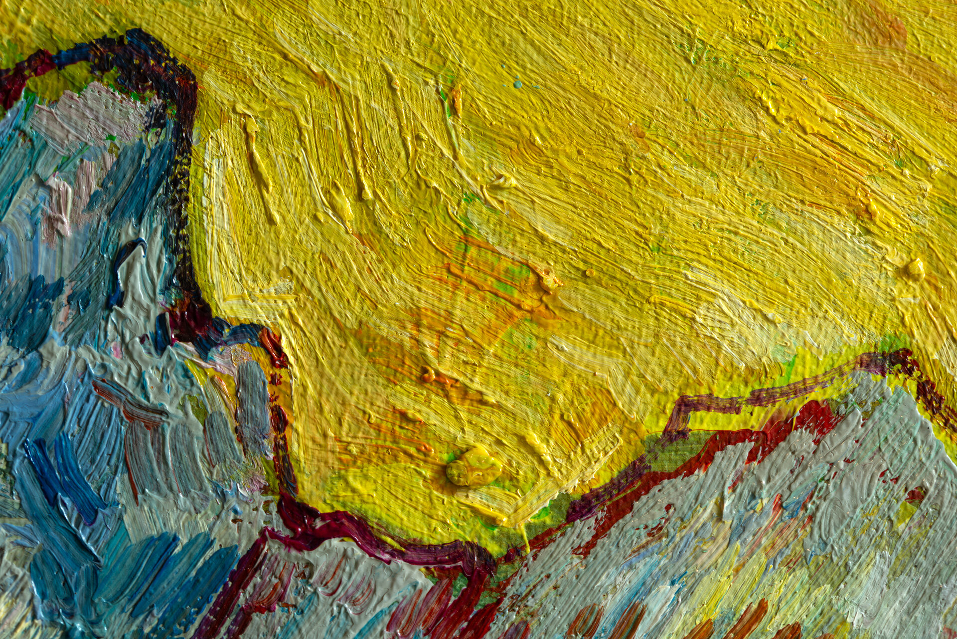 detail A Meadow in the Mountains Van Gogh replica