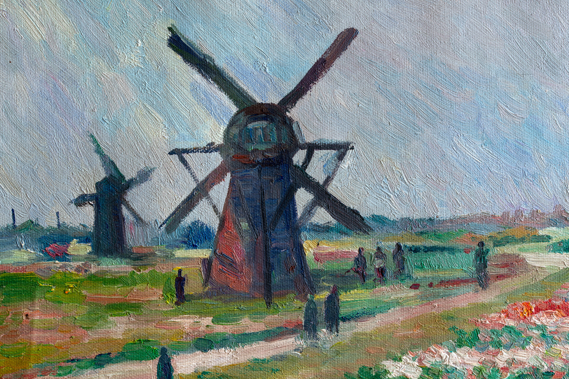 detail Tulip Fields near The Hague Monet replica 