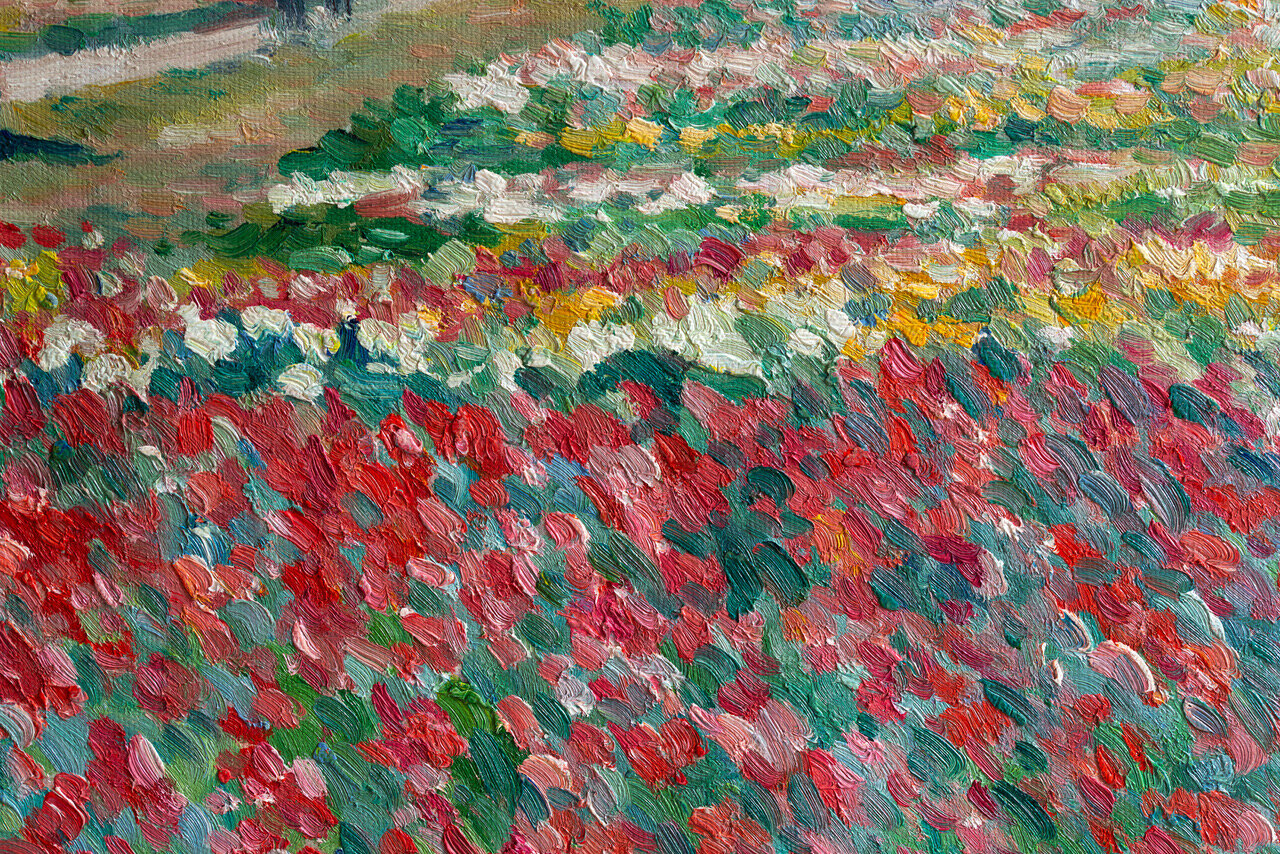 detail Tulip Fields near The Hague Monet replica