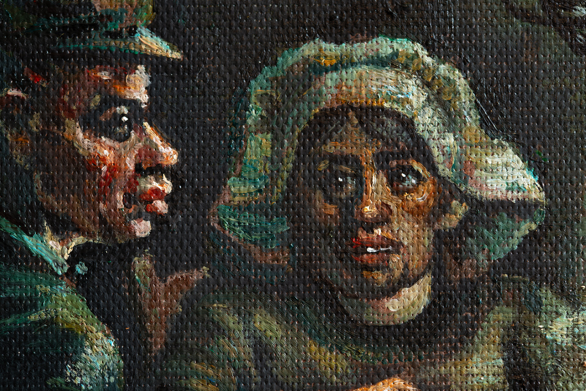 detail The Potato Eaters framed Van Gogh replicaThe Potato Eaters framed Van Gogh replica
