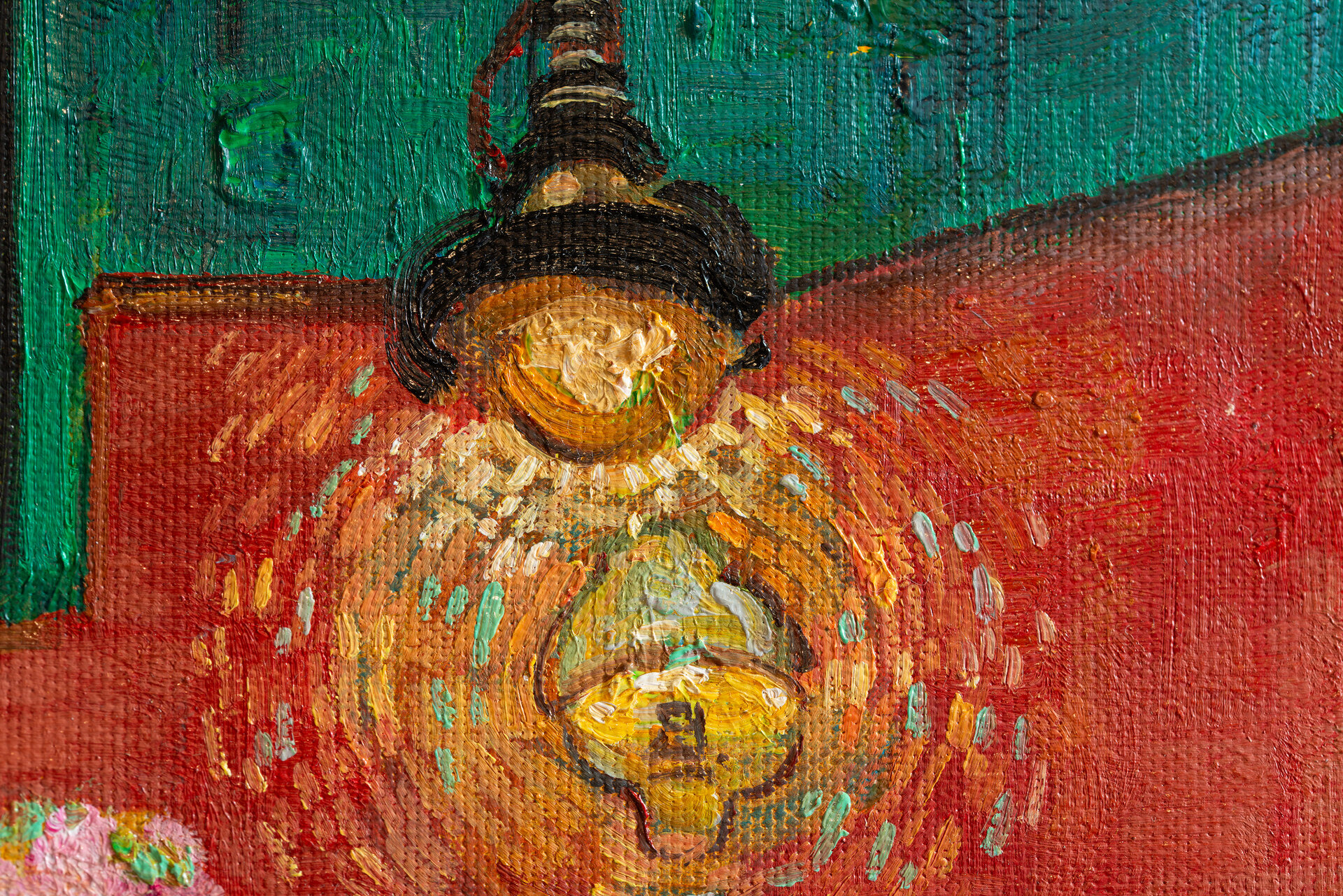 The Night Cafe framed Van Gogh reproduction detail