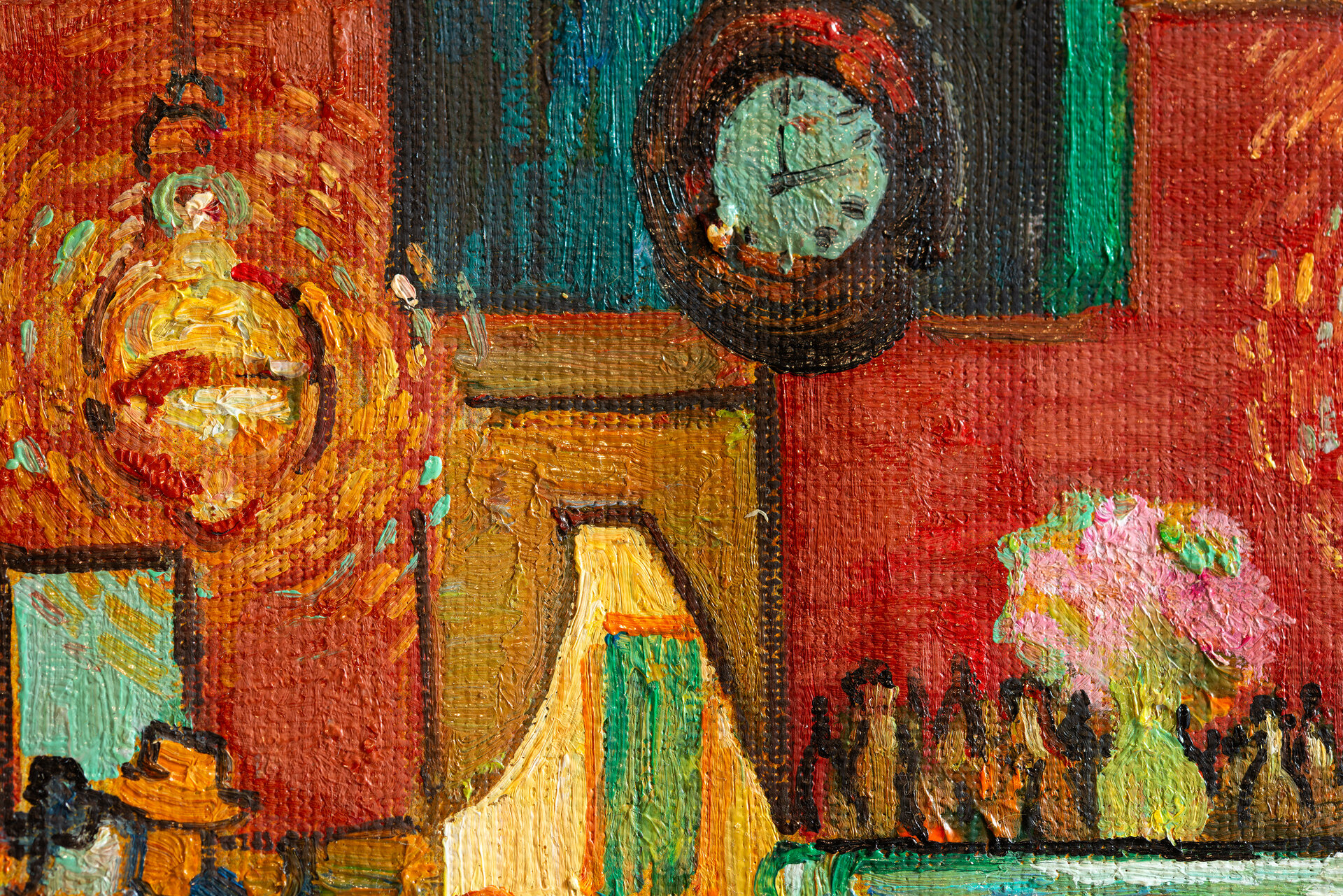 detail The Night Cafe framed Van Gogh replica