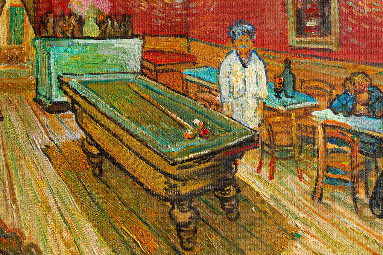 The Night The Night Cafe framed Van Gogh replica detail