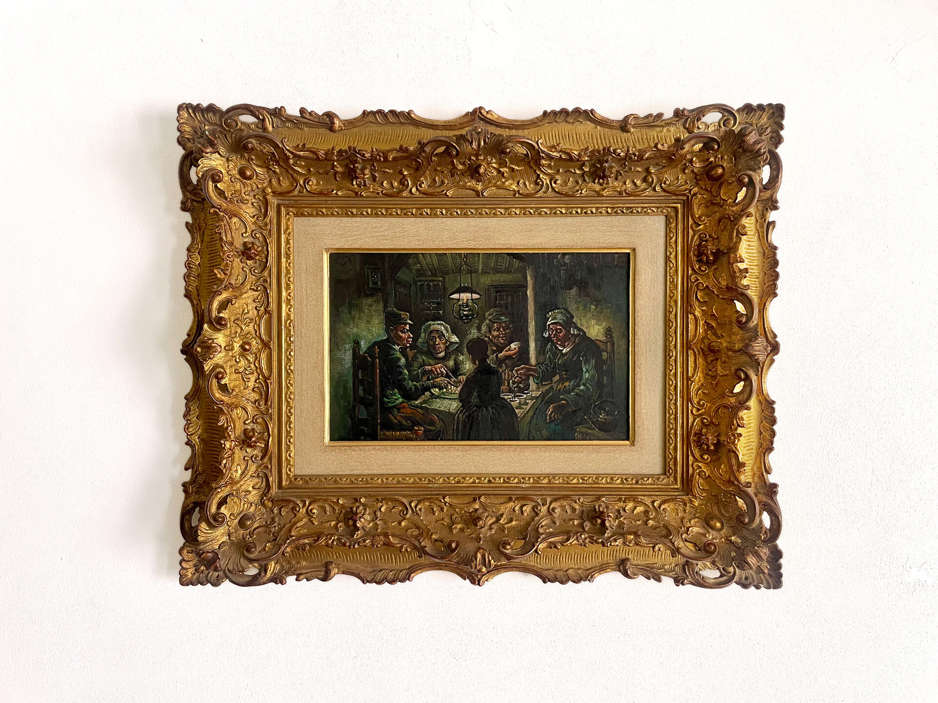 The Potato Eaters framed Van Gogh replica
