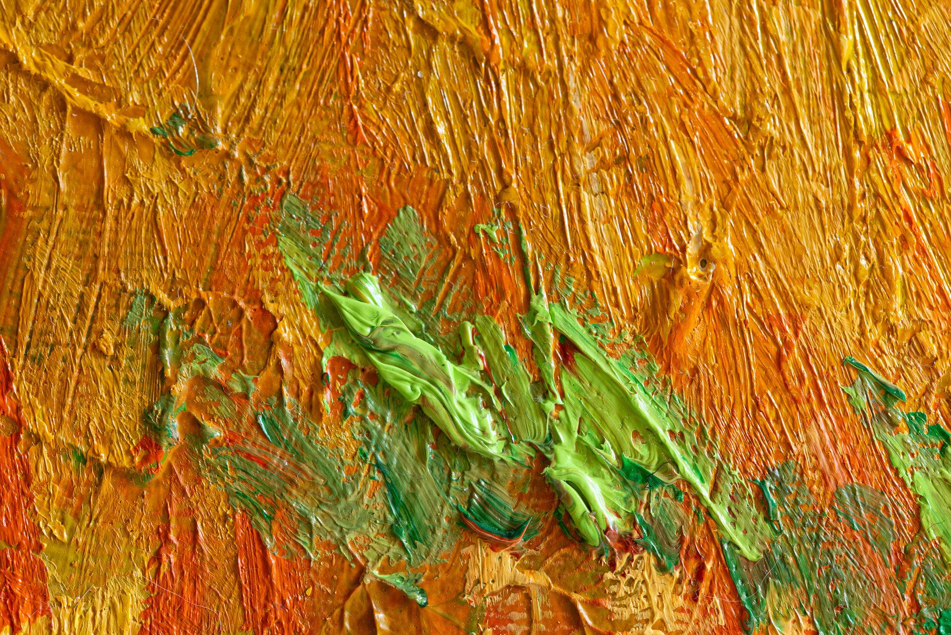Wheat Field Van Gogh replica detail