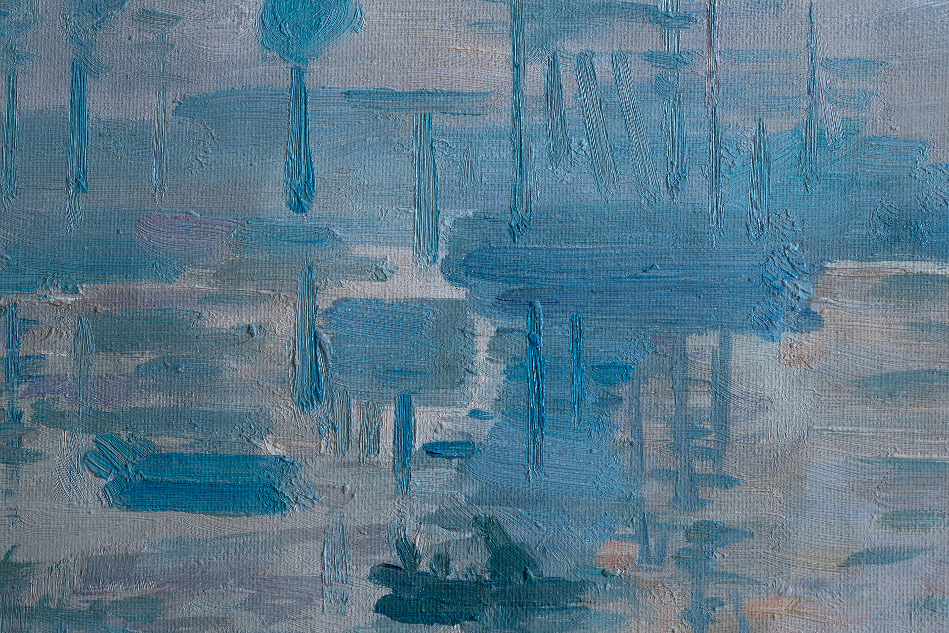 Impression, Sunrise Monet reproduction detail