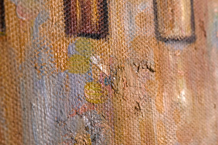 hand-painted Lake Garda Gustav Klimt reproduction detail