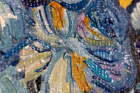 detail Vase with Irises against a Yellow Background Oil Painting Replica