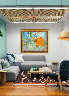Vincents Bedroom in Arles Art institute of Chicago Van Gogh Replica framed