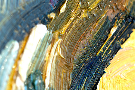 Pine Trees at Sunset Van Gogh reproduction detail