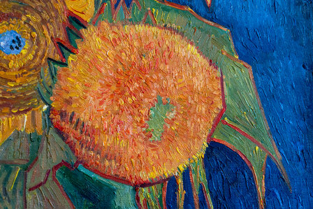 detail five sunflowers Van Gogh replica