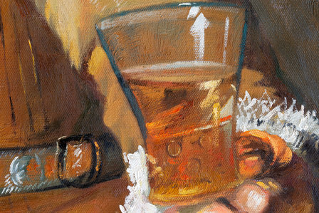 The Merry Drinker Frans Hals reproduction detail