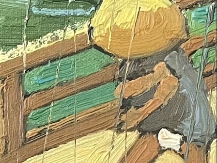 Framed Bridge in the Rain detail Van Gogh reproduction detail