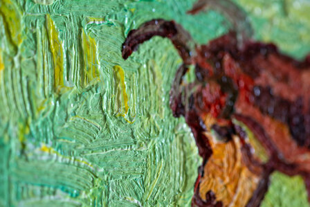 detail Cows framed Van Gogh reproduction