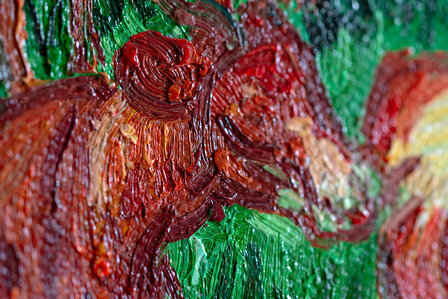 Cows framed Van Gogh replica detail