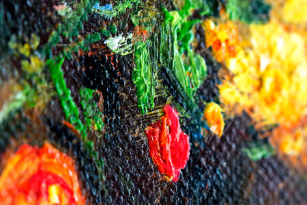 Poppy Flowers framed Van Gogh replica detail