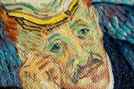 detail Portrait of Doctor Gachet framed Van Gogh reproduction