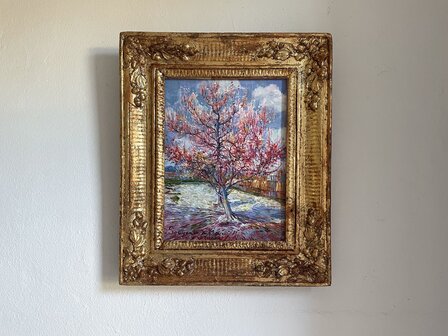 Pink Peach Tree in Bloom framed Van Gogh reproduction