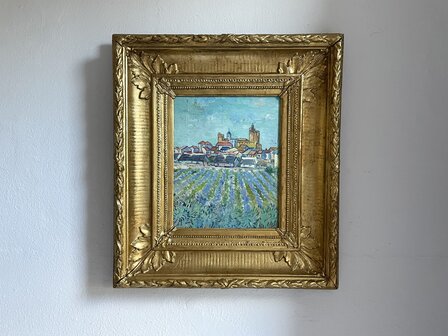 View of Saintes-Maries-de-la-Mer framed Van Gogh reproduction