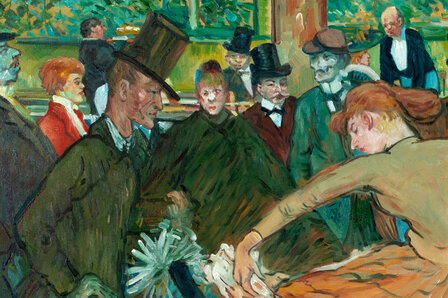 At the Moulin Rouge The Dance Toulouse-Lautrec reproduction detail