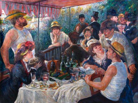 Lunch van de Roeiers Renoir reproductie, geschilderd in olieverf op doek