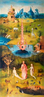The Garden of Earthly Delights by Jheronimus Bosch left part reproduction