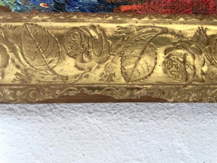 De Rode Wijngaard ingelijste Van Gogh reproductie, geschilderd in olieverf op doek