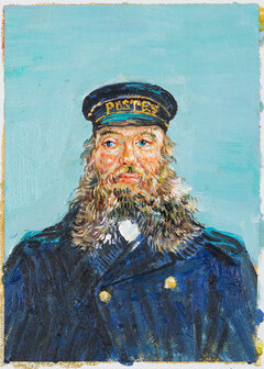 Portrait of the Postman Joseph Roulin framed Van Gogh replica