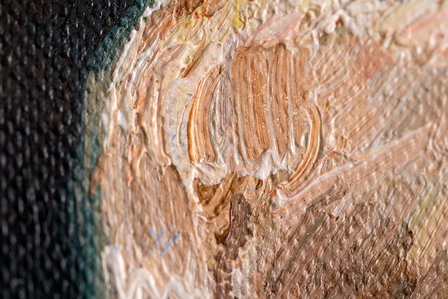 Skull with burning cigarette framed Vincent van gogh reproduction detail