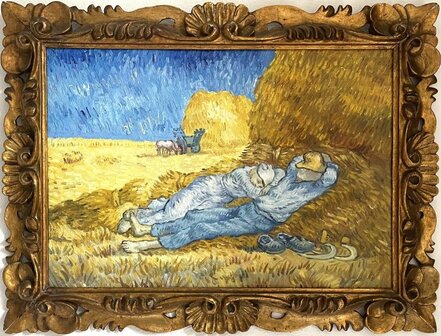 Noon Rest from Work framed Van Gogh reproduction