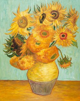 Vase With Twelve Sunflowers Van Gogh Reproduction