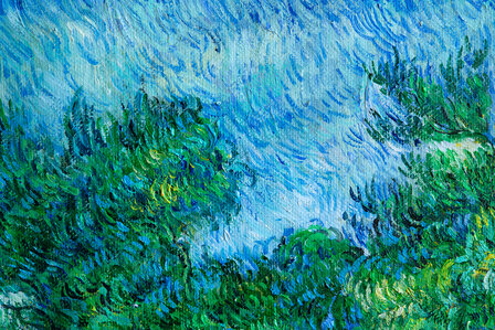 Olive Grove framed Van Gogh replicaOlive Grove framed Van Gogh replica detail