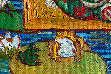 Oiran, The Courtesan framed Van Gogh Replica detail