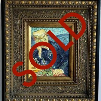 sold Portrait of Doctor Gachet framed Van Gogh reproduction