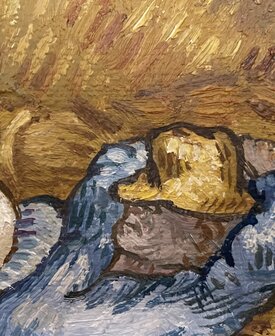 Middagrust ingelijste Van Gogh replica, geschilderd in olieverf op doek