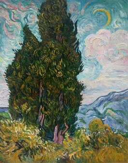 Cypresses Van Gogh oil painting reproduction