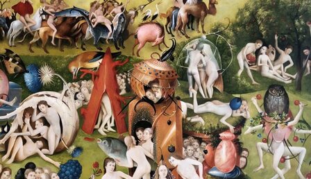 details The Garden of Earthly Delights by Jheronimus Bosch middle part reproduction