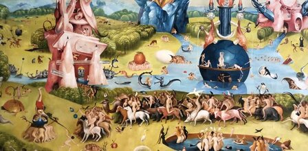 details The Garden of Earthly Delights by Jheronimus Bosch middle part replica